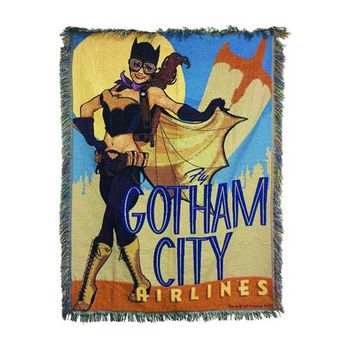 DC Bombshells Batgirl Woven Tapestry Blanket - Previews Exclusive